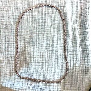 Vintage Crown  Trifari 1950’s Double Linked Silver Chain